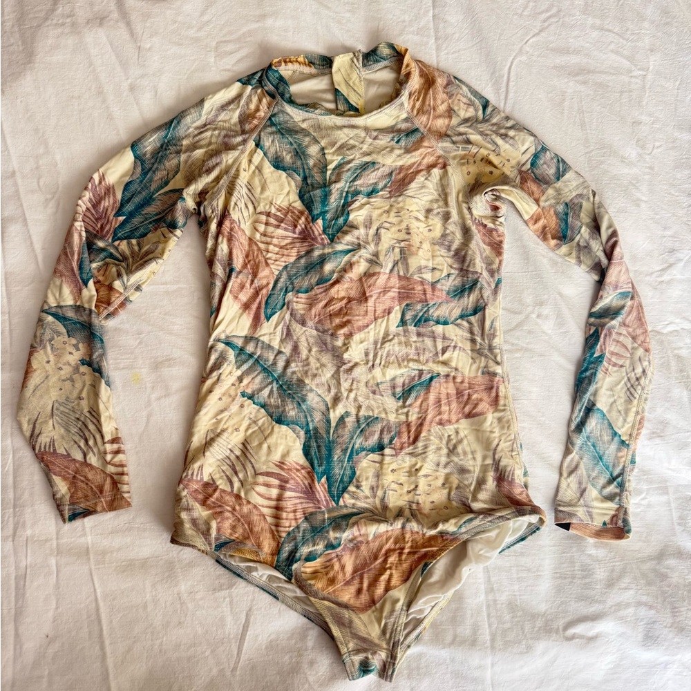 Rip Curl Tropical Leaf Long Sleeve Swimsuit